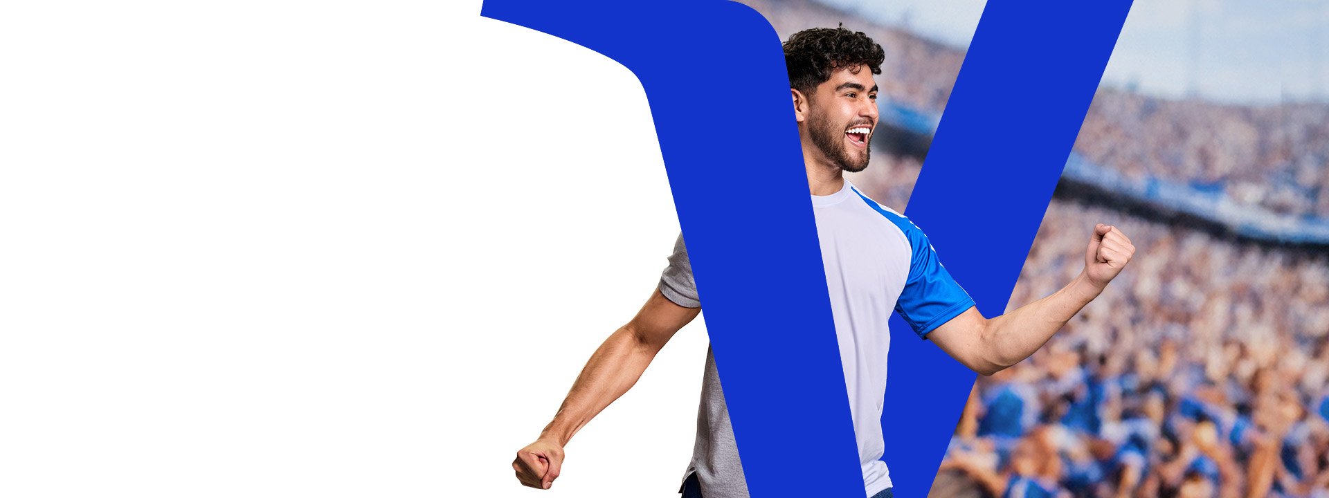 Hombre gritando un gol